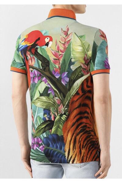Dolce&Gabbana Animal Print Polo Shirt
