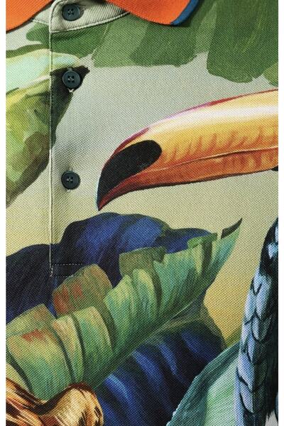 Dolce&Gabbana Animal Print Polo Shirt