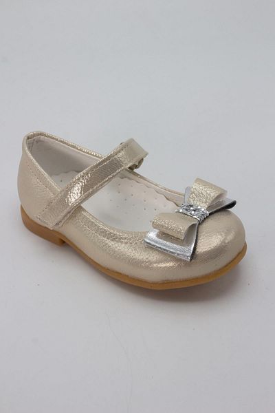 Moda Anna Sultan Bow Glitter Baby Ballerina Gold Yellow