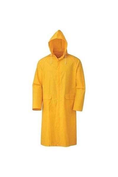 UGR Raincoat Color Yellow XXL Size Pvc Lined Raincoat - Yellow Pvc Raincoat
