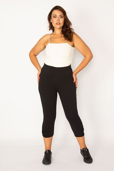 Şans Plus Size Leggings - Black - High Waist