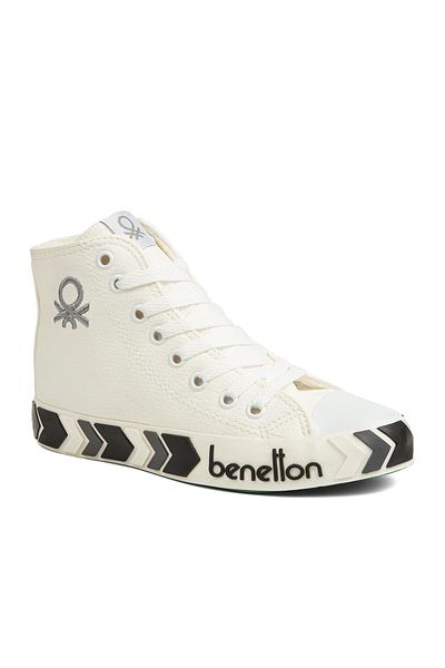 Benetton ® |   Bn-30721 - 3374 Alb Gri - Pantofi sport pentru damă