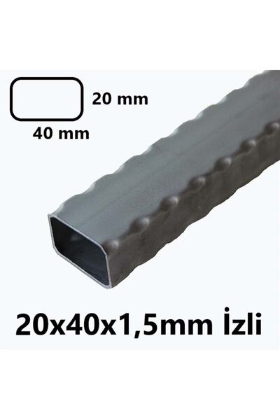 TOSÇELİK (1MT) Izli 20 X 40 X 1,5 Mm Kutu Profil Boru Metal 20x40x1,5 Demir