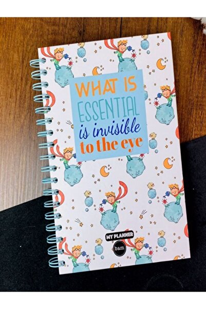 Bam Konuşan Ajanda 17x24 Spiralli Stickerli Kuşe Kağıda Tarihsiz Ajanda Küçük...