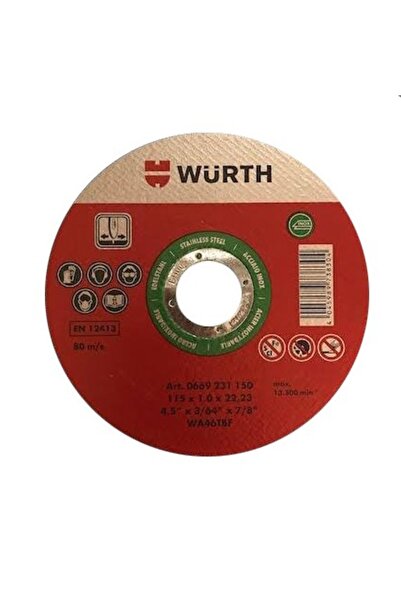 Würth 115mm Inox Metal Kesici Taş Krom Metal Kesici Taş 1 Adet
