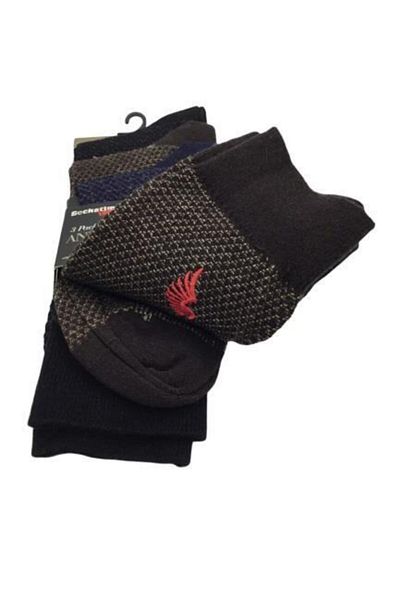 And Outdoor Sockstime 3-Piece Ankle Men's Socks One Size