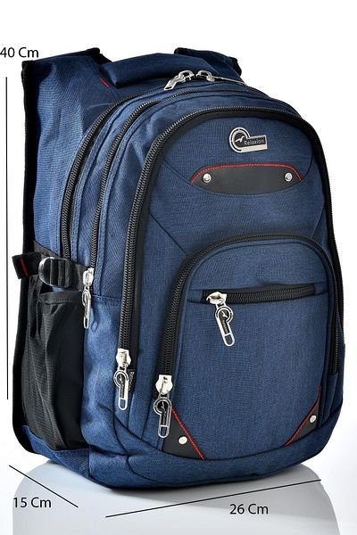 Relaxion Casual Unisex Backpack - Navy Blue 2225