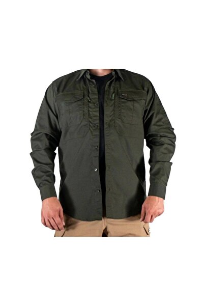 Ervo Tactical & Outdoor Erkek Haki Darkgreen Active Taktik Gömlek