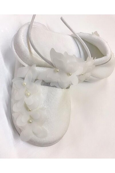 ALAZ TASARIM HOBİ Papuci Alaz Design Hobby Ecru cu Fluture Coroană 39-40