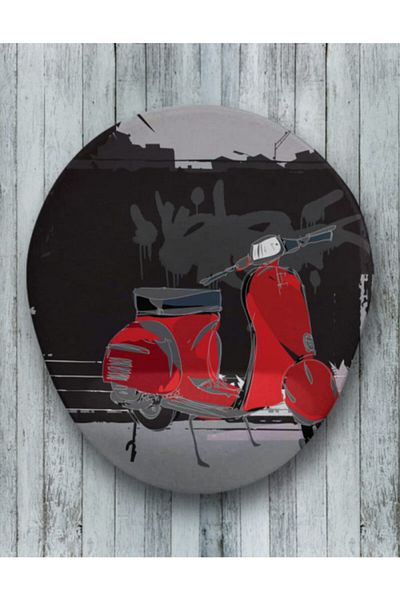 Onartem Red Oval Wrist Mouse Pad with Motor Design
