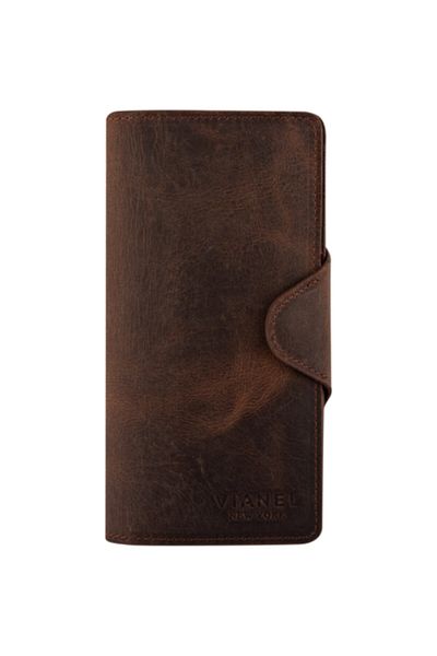 Vianel New York Crazy Leather Brown Unisex Money Portfolio