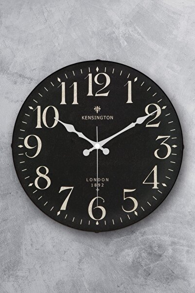 EMORES 36 Cm Gerçek Bombe Cam Akar Saniye Sessiz Mekanizma Dekoratif Duvar Saati