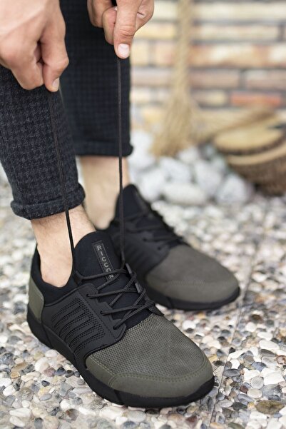 Riccon Haki Cilt Erkek Sneaker 0012105