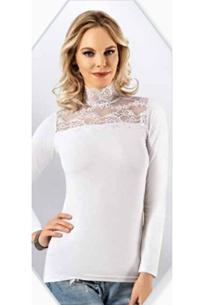 KOTA İÇ GİYİM Kota Body Women's Long Sleeve Tulle Detailed Body
