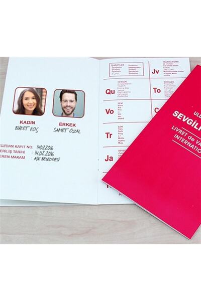 Genel Markalar Sevgililer Günü Hediyesi Uluslarası Sevgili Aşk Cüzdanı Kırmızı