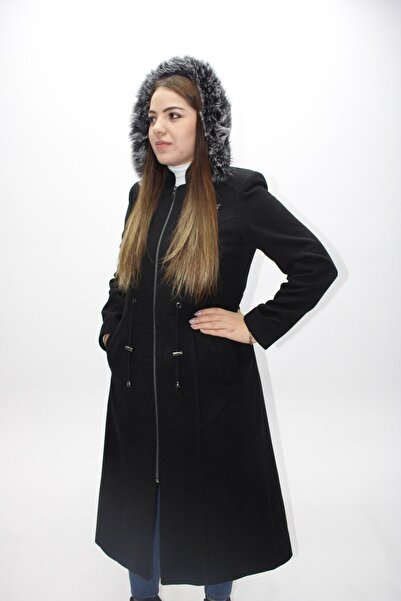 KMK Dámský razítkový kožich s kapucí