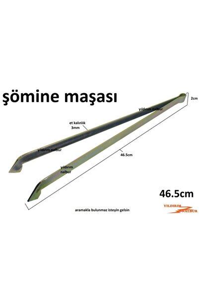 Genel Markalar Şömine Maşası 46.5cm Soba Maşası Izgara Maşası Ateş Maşası Kömür Maşası
