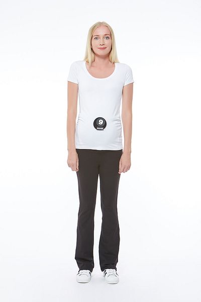 Motherway Maternity Wide Leg Black Leggings Trousers