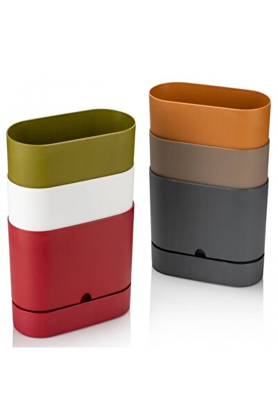 Poliwork Begonya Balkon Saksı 30 cm Beyaz 5,5 Lt Fma07192