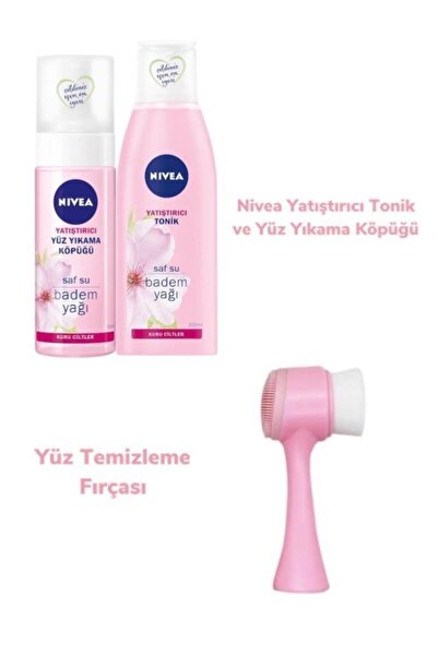 NIVEA Yatıştırıcı Yüz Yıkama Köpüğü+yatıştırıcı Tonik+yüz Temizleme Fırçası
