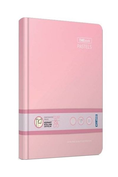 Gıpta 3310 Книгата, пастелни нишки, твърди корици, 120 страници, 17x24 квадратни, цветен тефтер