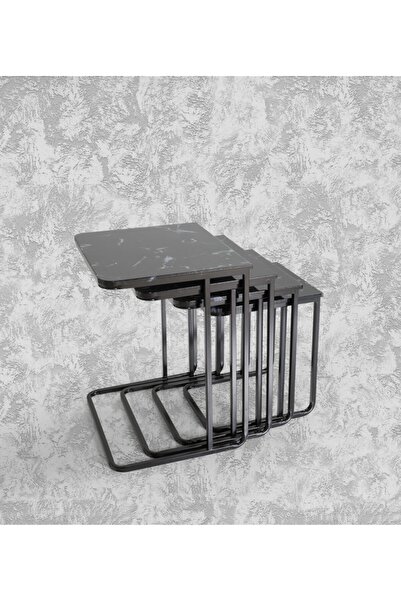 Veys Sehpa Siyah Mermer - Vegas Zigon Sehpa