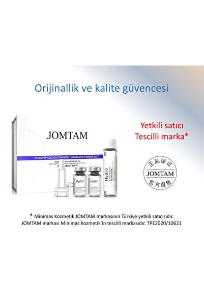 JOMTAM 44 Parça Profesyonel Liyofilize Oligopeptid Toz Ampul ve Nicotinamide Serum Seti