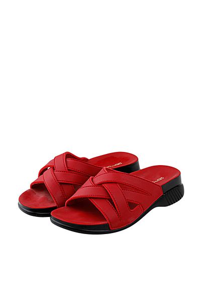 Ceyo Belize-6 Red Orthopedic Women's Slippers