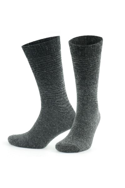 Go With Montana Natural Alpaca Wool Gray Anthracite Soft Wool Winter Socks 2 Pairs