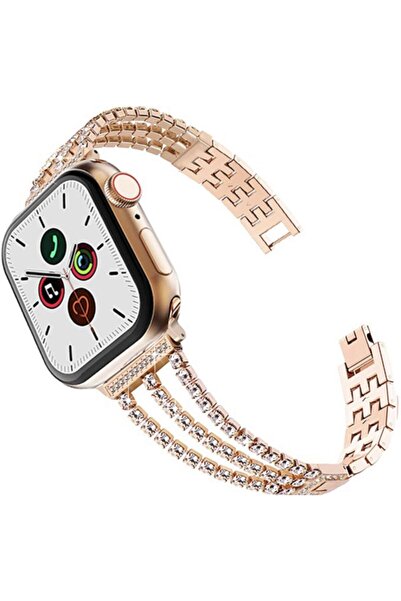 LIMD Apple Watch Uyumlu 38/40/41 Mm Taşlı Metal Kordon