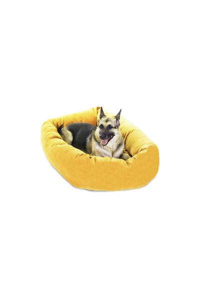 Patili Evler Yellow Large Size Dog Bed - 70x90 Cm- Large- Indoor Dog Bed-