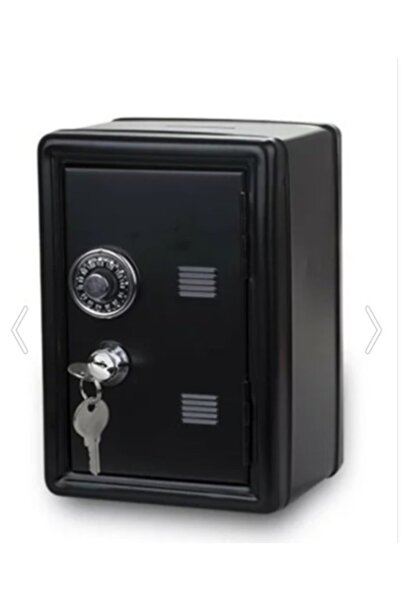 ELBA Seif pentru bani în formă de lacăt, din metal negru