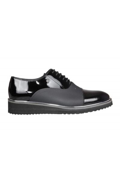 Mert Eser -fosco 1566 Classic Pure Leather Pantofi ocazionali pentru bărbați din piele lacuită neagră