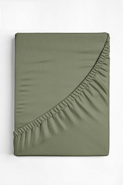 Şanlı Cearşaf dublu kaki din bumbac pieptănat elastic 180 × 200 cm