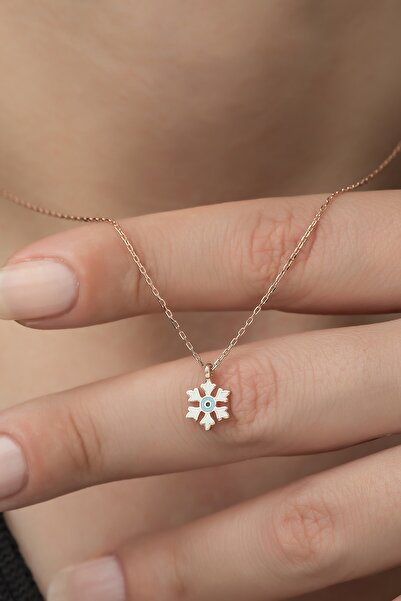 Nereze Kadın Rose 925 Ayar Minimal Kartanesi Kolye Gümüş Kolye