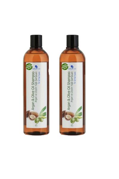 Hunca Care 700 ml Argan and Olive Oil Shampoo Set - Pack of 2