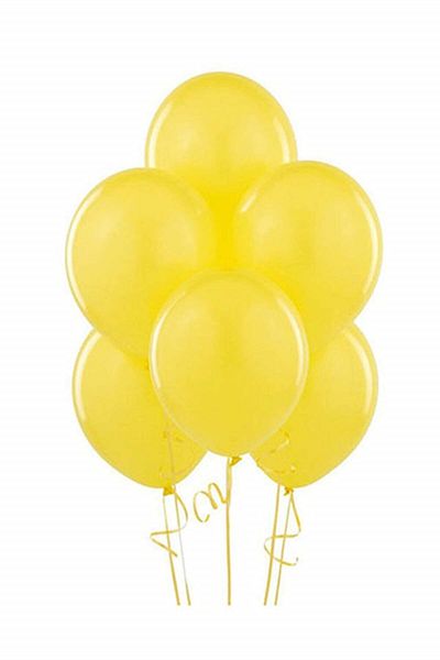 BalonEvi Metallic Yellow Balloon 12 Inch 25 Pieces