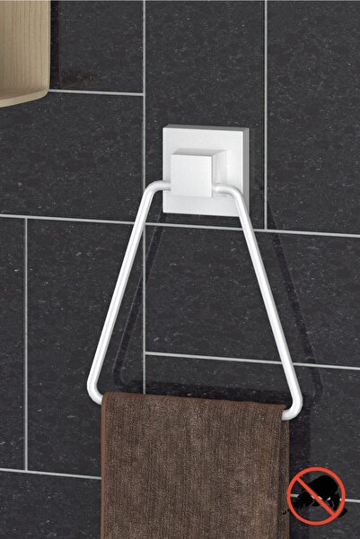 Teknotel Delme Vida Matkap Yok! Easyfıx Yapıskanlı Üçgen Havluluk Beyaz Ef233