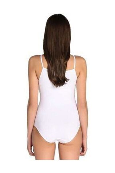 Tutku Set de 6 body cu cârlig din lycra cu bretele albe pentru femei