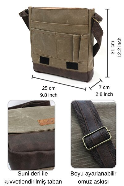 Old Cotton Cargo 7112 Western S Waterproof Shoulder - Postman - Tablet Bag