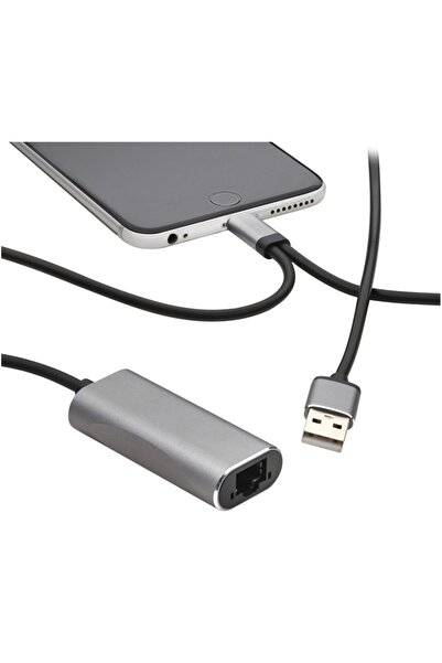 MF PRODUCT Gri Shift 0494 Lightning To Ethernet Dönüştürücü