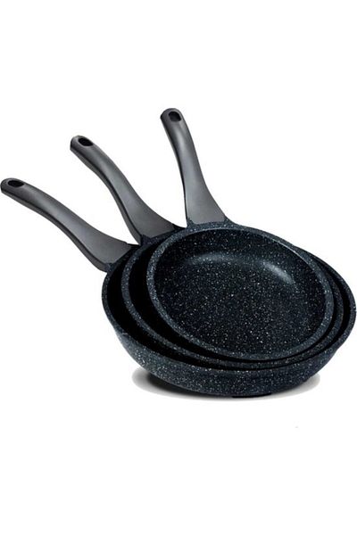 ThermoAD 3 Piece Granite Cast Iron Pan Set