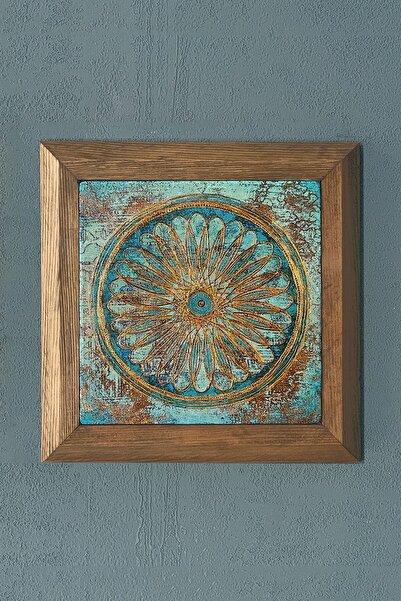 Oscar Stone Decor Masif Çerçeveli Taş Tablo 28x28 cm