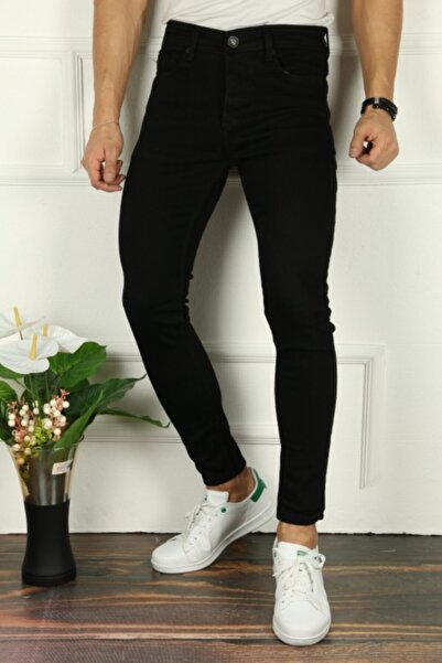 çerme Erkek Siyah Slim Fit Jean Kot Pantolon Ç13