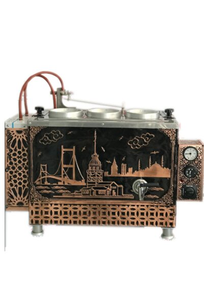 MARATON Üç Demlikli Arıtmalı Elektrikli Bakır Çay Kazanı