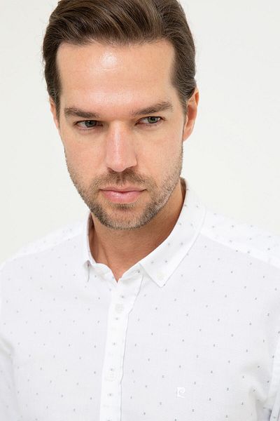 Pierre Cardin Λευκό Slim Fit πουκάμισο