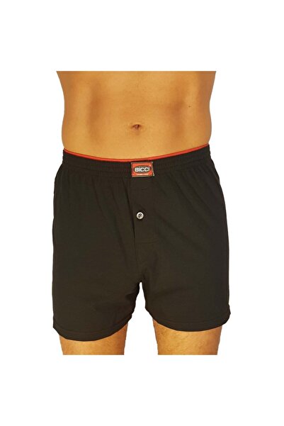 BİCCİ Συσκευασία 6 ανδρικών μπόξερ 100% βαμβακερά μαύρα