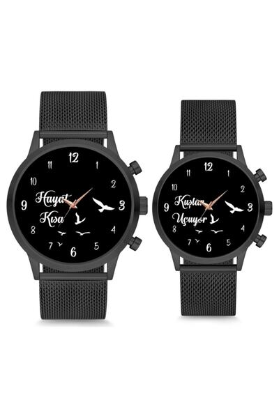 Kubbehan Sevgili Kombini Hayat Kısa Kuşlar Uçuyor Çift Kol Saati Sevgililer Günü