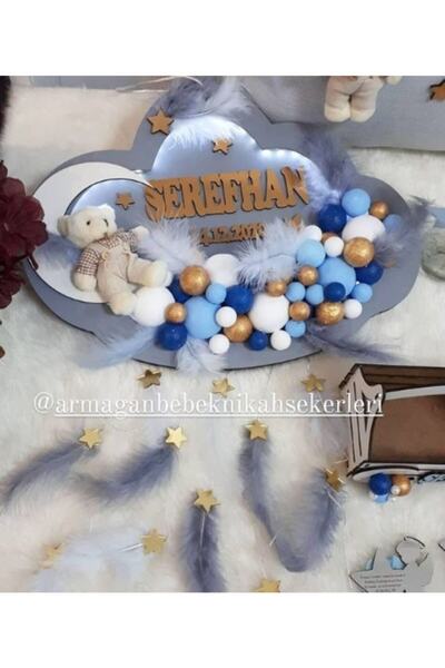 ARMAĞAN BEBEK NİKAH ŞEKERİ Bebek Kapı Süsü Bubble Tasarı Led Işıklı