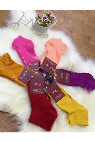 Dündar Pachet de 6 șosete unisex cu talpă cu prosop suplimentar